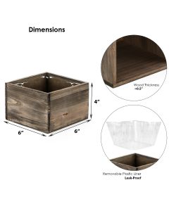 square wood planter box