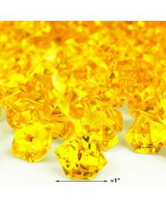 12 lbs Acrylic Ice Rock Crystal 1" Large Yellow Vase Fillers , Available in 24 lbs