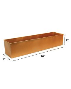 zinc rectangle galvanized metal planters