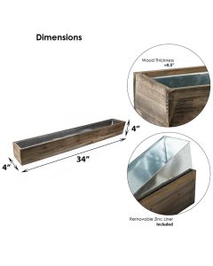 rectangle wood planter boxes