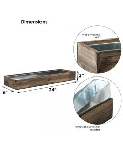 rectangular wood planter wooded box