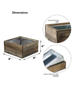 square wood planter box