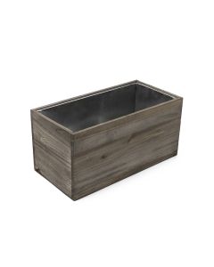 wood planters with zinc liner