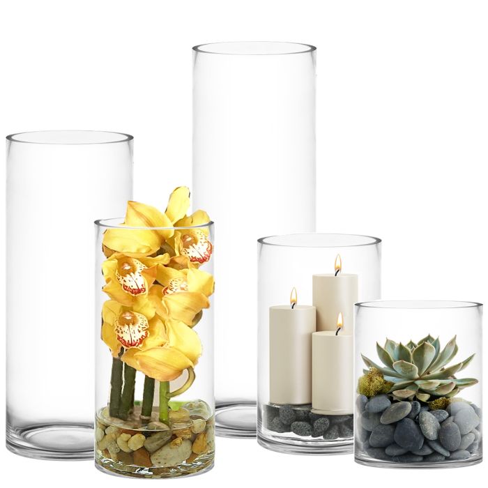 large glass cylinder vases 10 inches