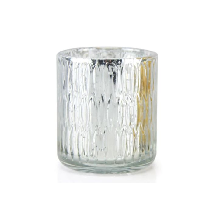 silver candle holder
