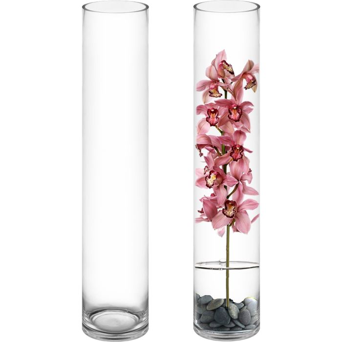 Glass Cylinder Vase lobby floor vase