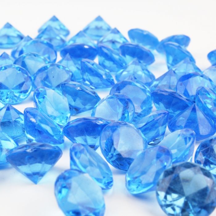 glass vase filler acrylic large plastic diamonds light blue