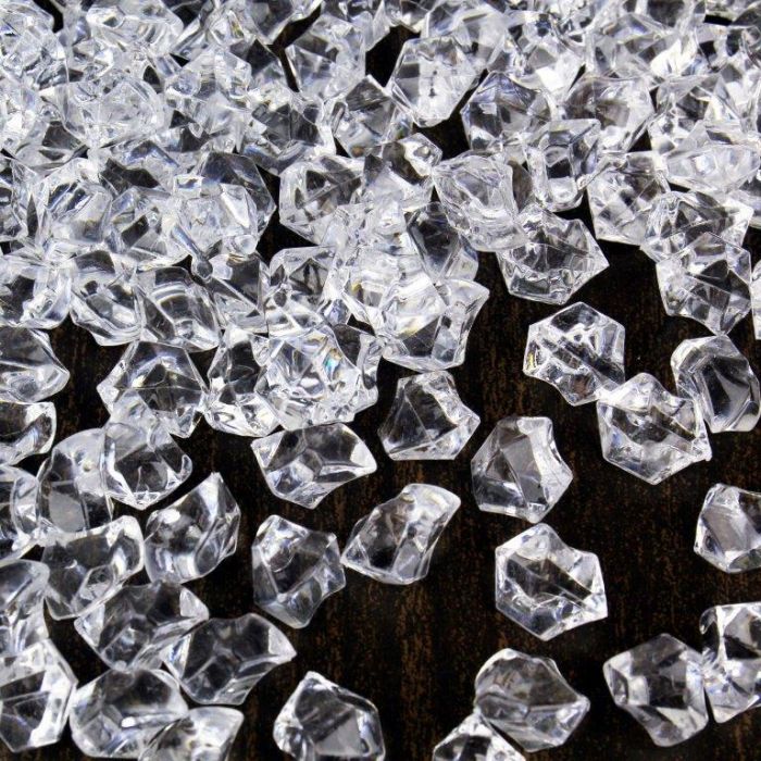 100 Multicolored Fake Crushed Ice Rocks Acrylic Diamond Gems Wedding Vase Filler 
