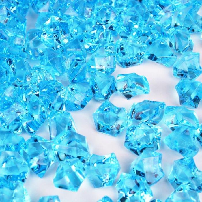 1000pcs BLUE Acrylic Scatter Crystal Nuggets Ice Confetti Wedding Vase Filler