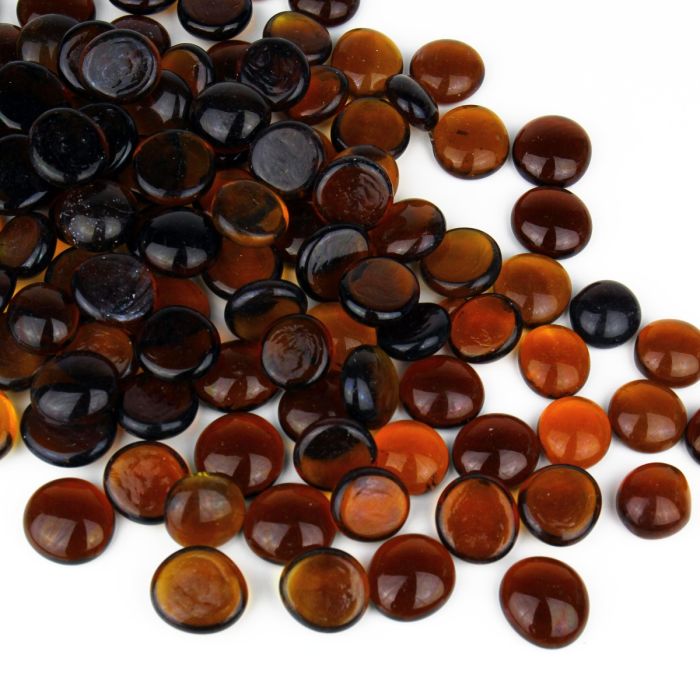 28 Lbs Amber Glass Gemstone Beads, Home Decor Vase Filler 3/4