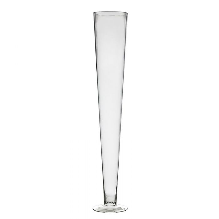 Clear Glass Trumpet Vase 32 inch