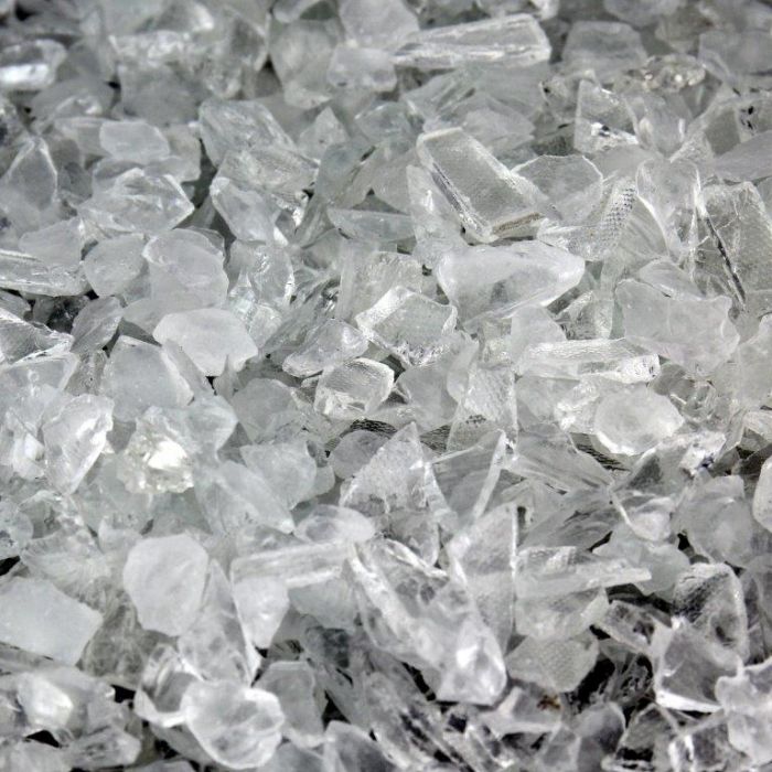 CLEAR CRUSHED glass