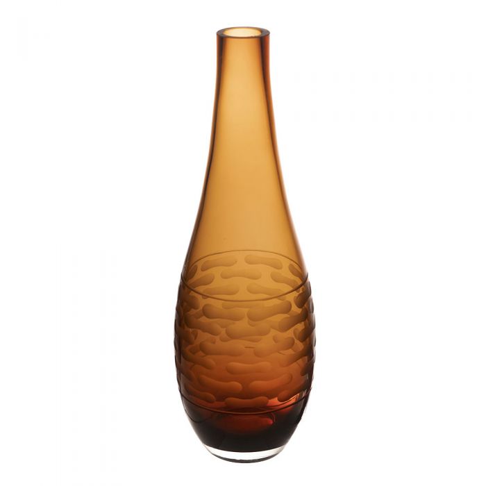 amber orange teardrop glass vases bud vase floral art glass