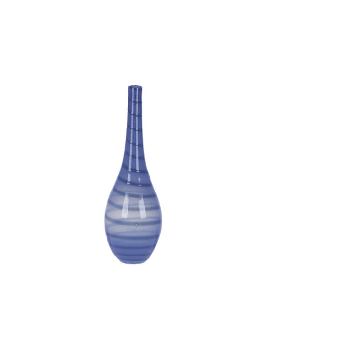 Swirl Bud Vase Light Blue  H-15