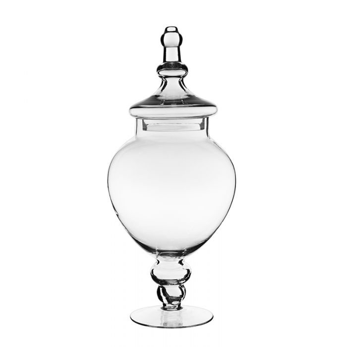Glass Apothecary Jar for Holiday Season. H-14.75