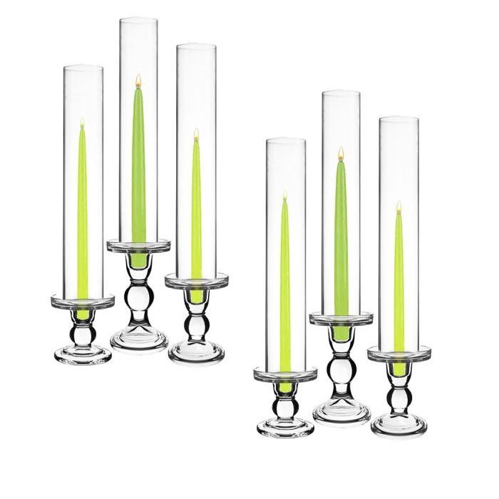 Glass Candle Holder With Chimney Tubes