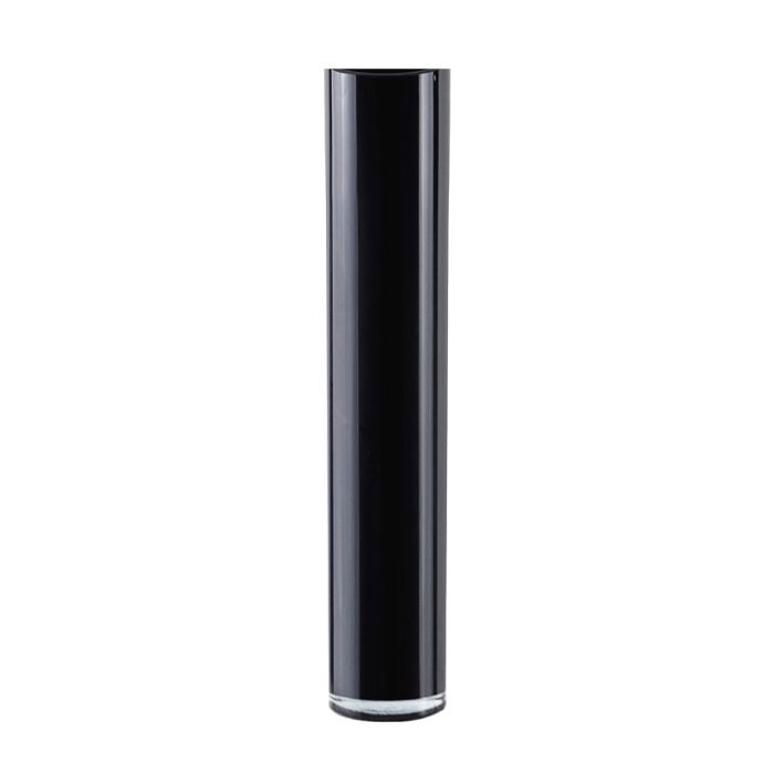 Black Glass Cylinder Vase. D-6