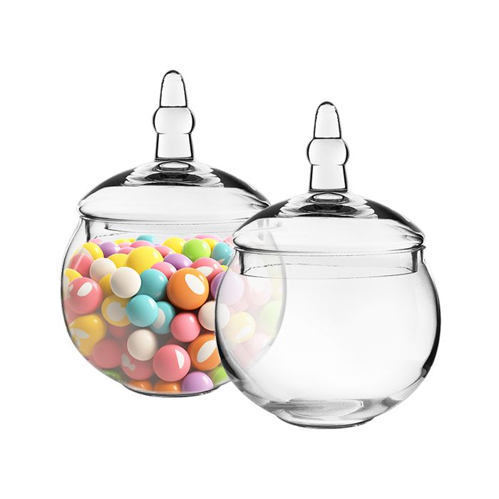 glass apothecary jars bubble bowl