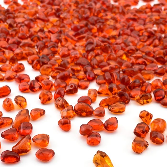 red orange glass gravel gemstones aquarium glass