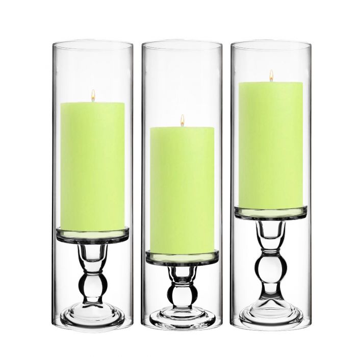 Glass Candle Holder H-3.75