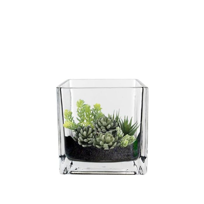 glass cube vases