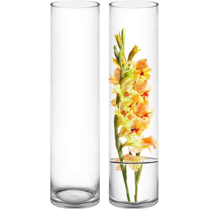 Glass Cylinder Vase. H-26 D-6