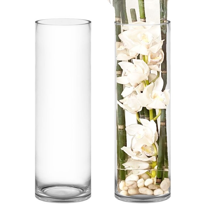 eftermiddag forbinde Belyse 20 inch x 6 inch Cylinder Glass Vase | Set of 4