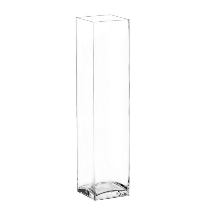 glass square block vases