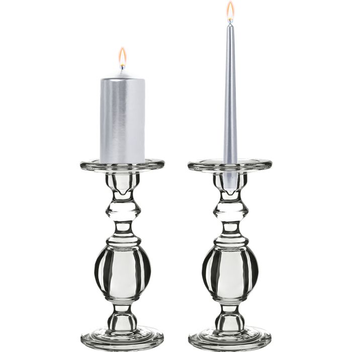 glass candle holder for pillar and taper candles