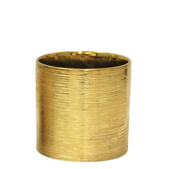 gold cylinder vase