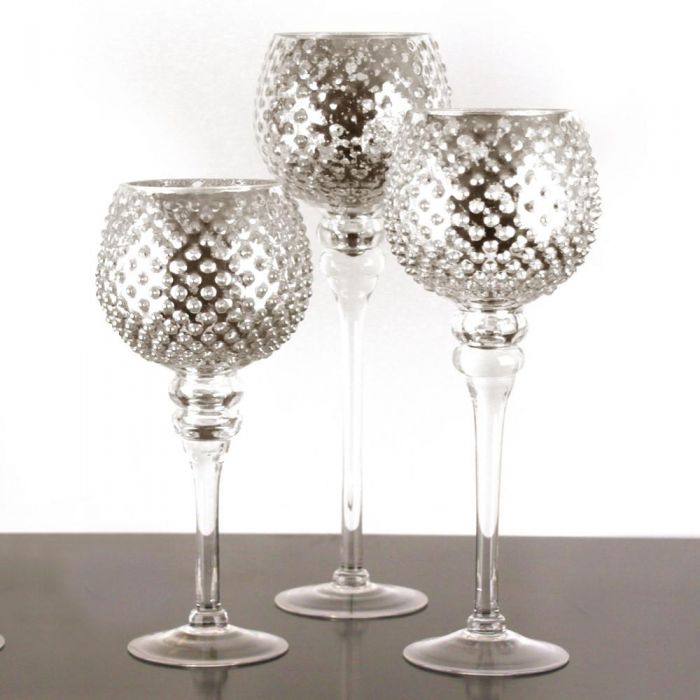 hobnail-silver-glass-candle-holder-set