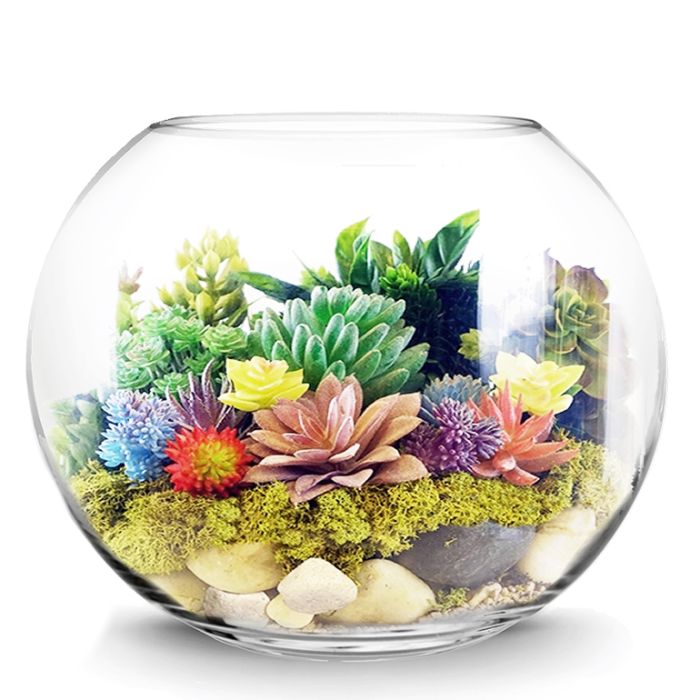 large glass bubble bowl