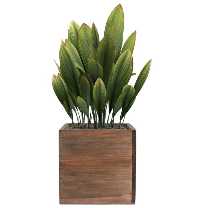 12 inch cube wooden planter box with zinc liner