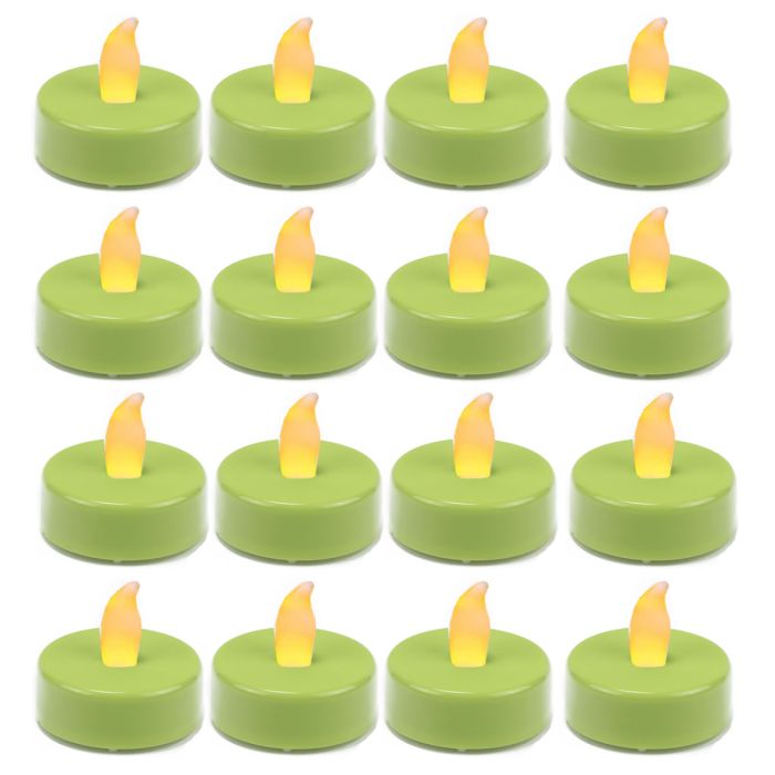 green led tealight candles