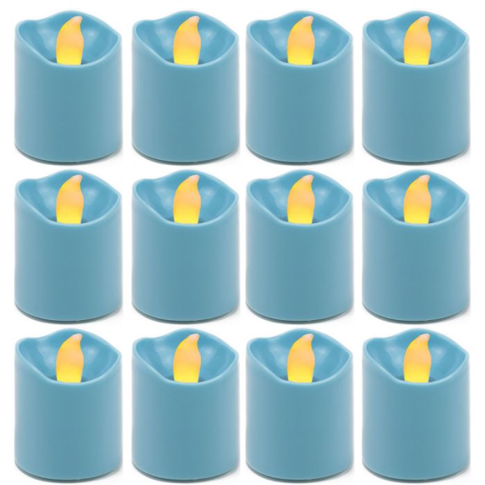 led blue votive candles