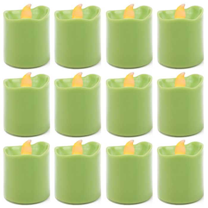 green led votive candles