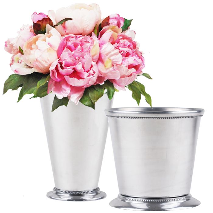 mint julep cup aluminum large floral containers wedding events