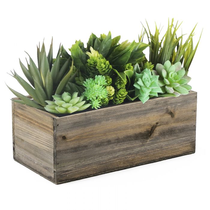 wood planter box rectangular