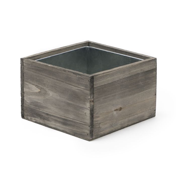 square wood planters