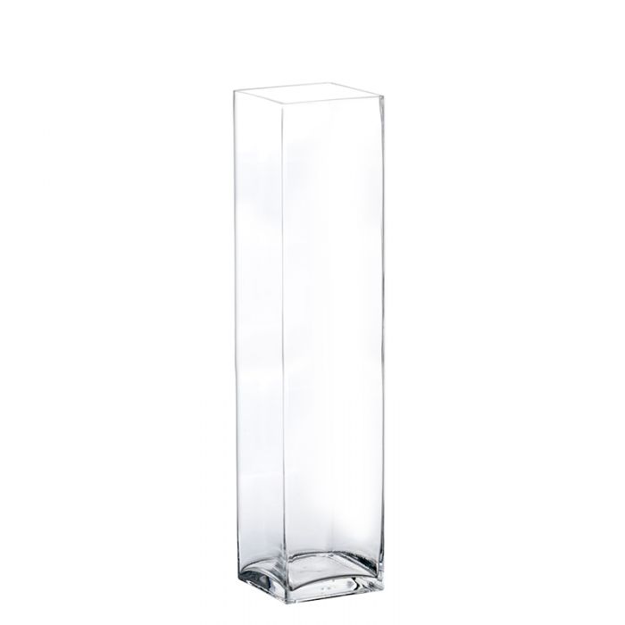 TALL GLASS SQUARE VASES