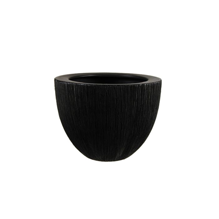 black ceramic bowl