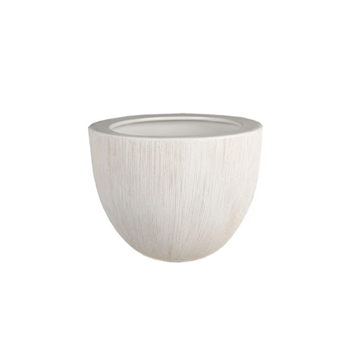Ceramic Planter Pot Satin White. H-5.25