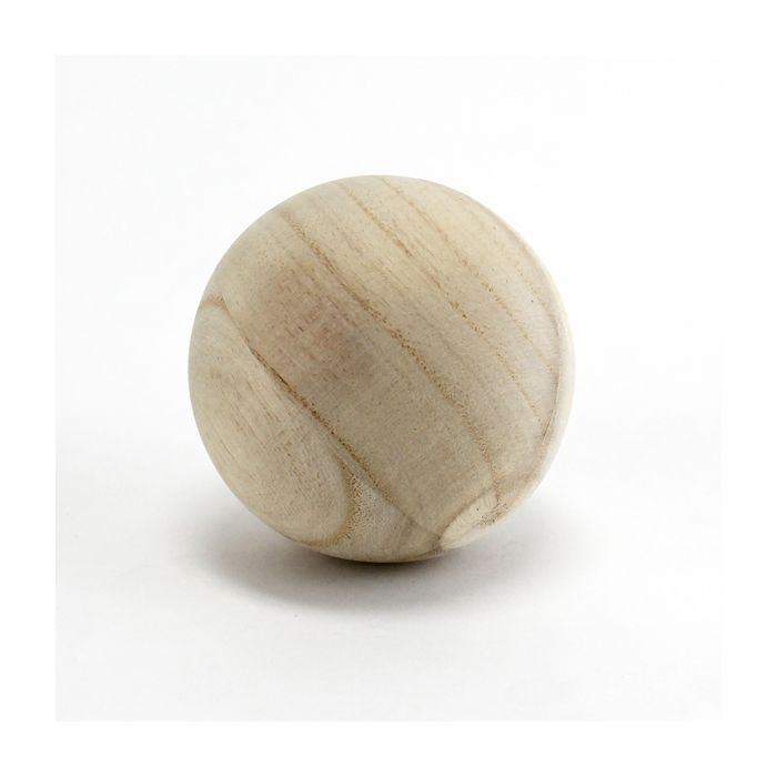Natural Unfinished Wood Ball Sphere D-3, Pack of 6 pcs