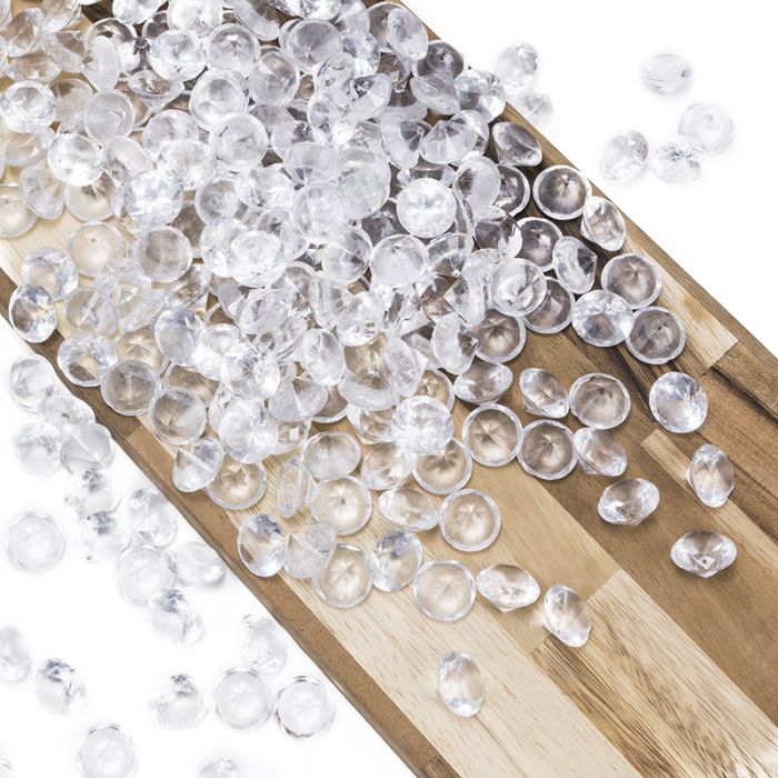 Acrylic Clear 1 Diamond Vase Fillers Plastic Diamonds for Arts & Crafts  and Gems Table Scatter