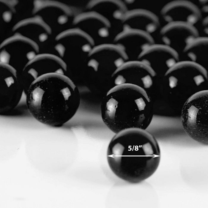 Game 18 Pure Black Glass Marbles 25 mm Toy Fish Tank Vase Filler Decoration 