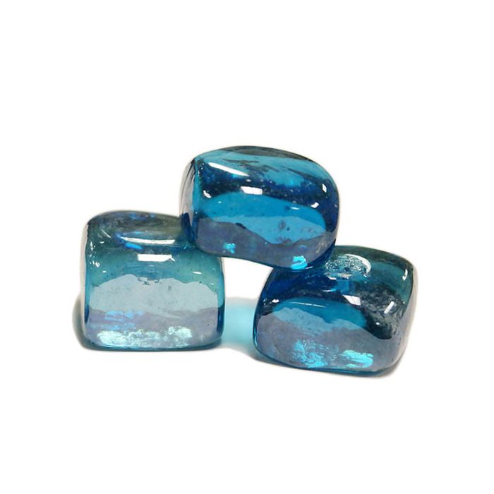 Vase Filler Glass Ice Cubes Light Blue (Pack of 24 bags)