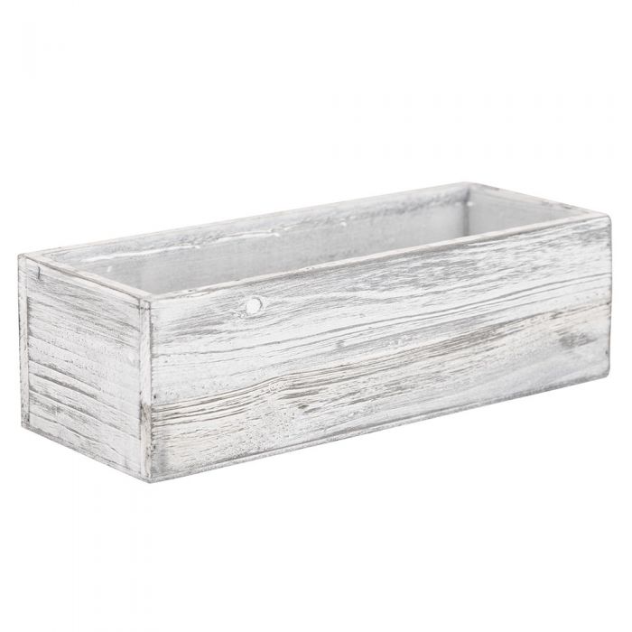 white wash wooden planter box