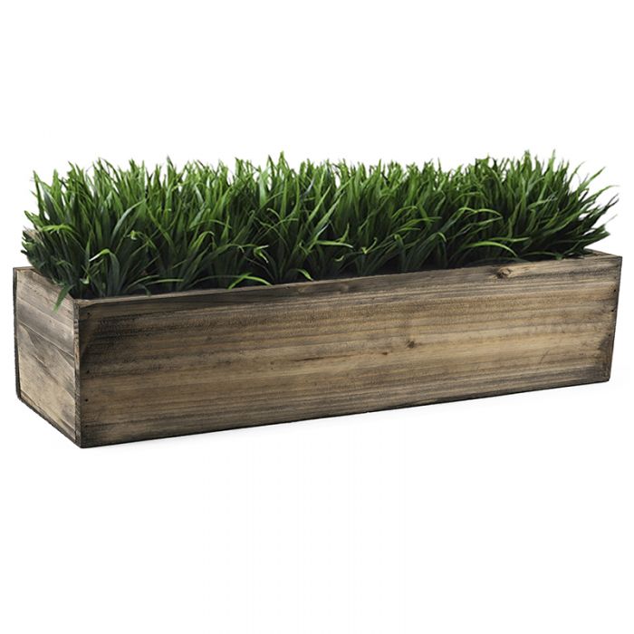 long rectangle wood planter box
