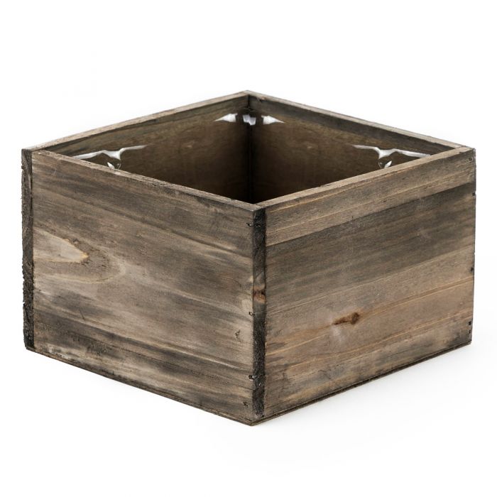 square wood planter box