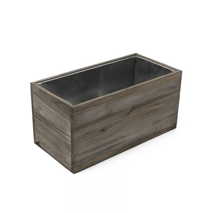 wood planters with zinc liner